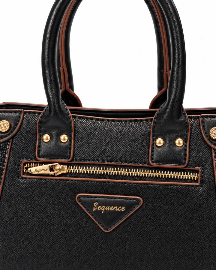 Elegant blue handbag detail